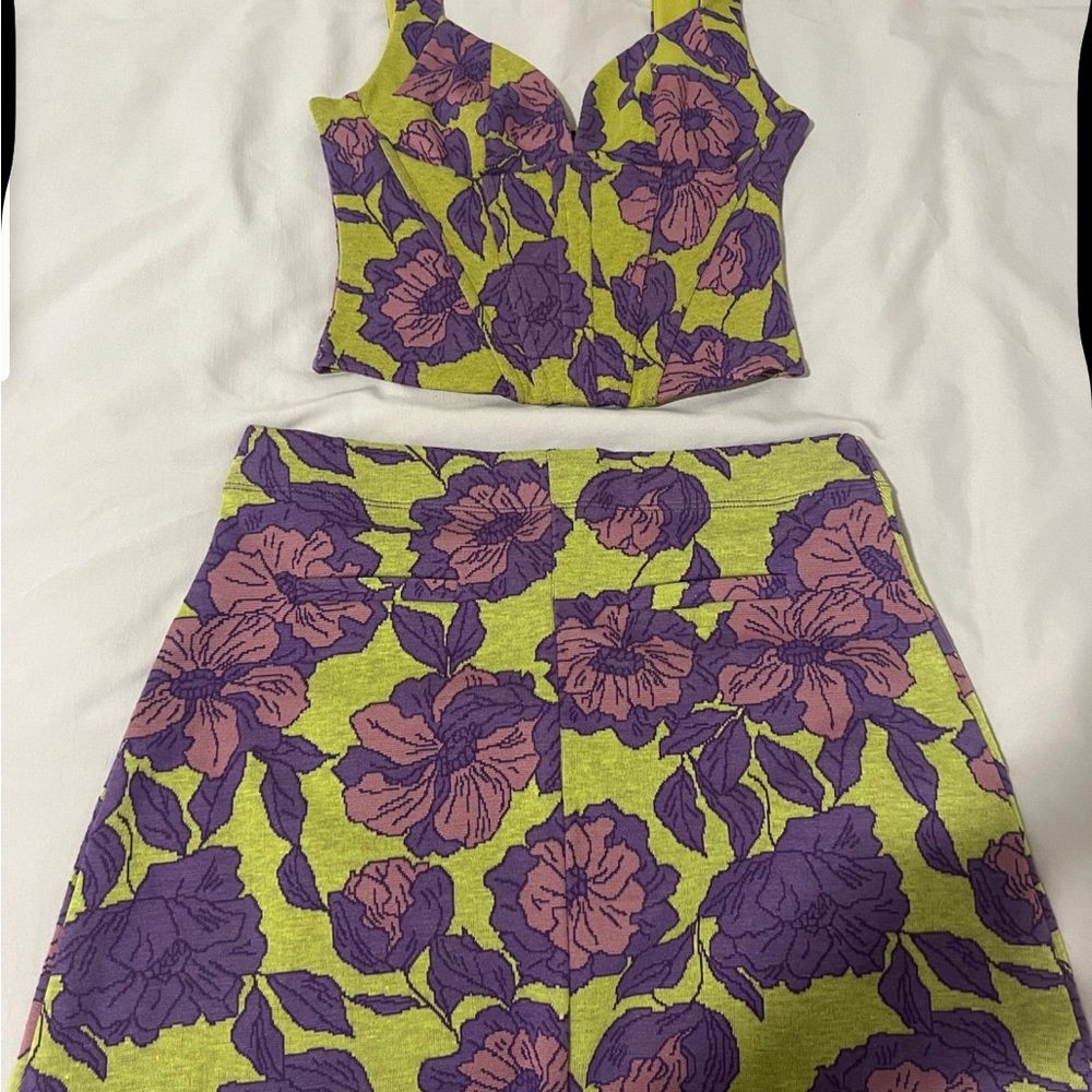 Zara Purple Mini Pencil Skirt Set
